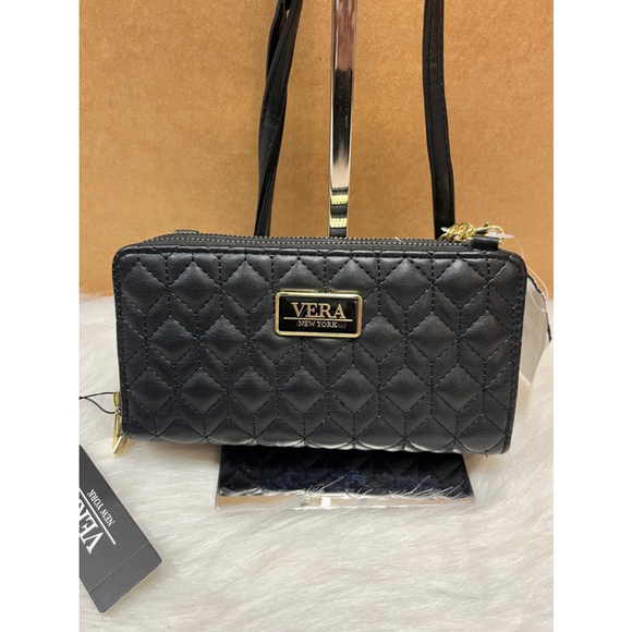 Vera Handbags - NWT Vera New York Leana Quilted Double Zip Crossbody/wallet MSRP $58